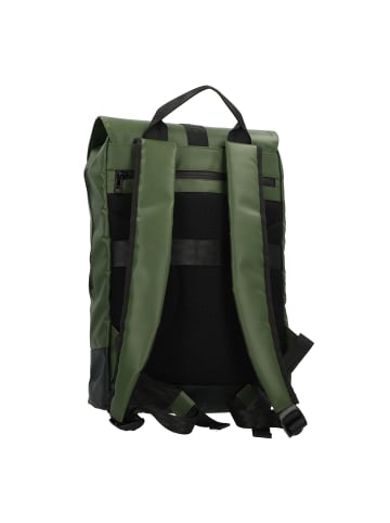 Greenburry Upcycled Tarpaulin Daypack 45 cm Laptopfach in olive-black