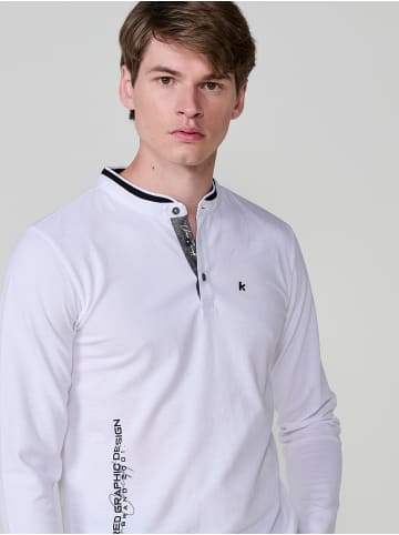 KOROSHI LangÃ¤rmliges poloshirt in weiß