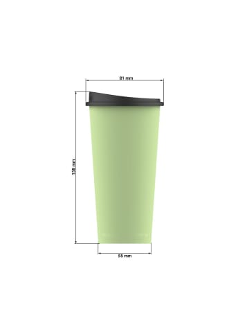 elasto Kaffeebecher "ToGo" in raffiniertes rot/schwarz - 400 ml
