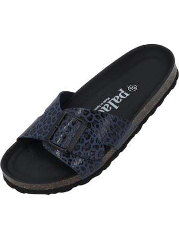 Palado Pantoletten Tinos Gepard in Blau Gepard