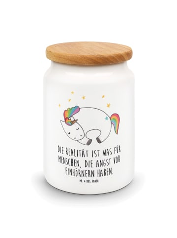 Mr. & Mrs. Panda Kaffeedose Einhorn Nacht mit Spruch in Weiß