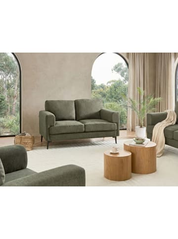 Beliani 2-Sitzer Sofa LOUSTO in Grün/Schwarz - (W) 156 x (H) 85 x (L) 65 cm