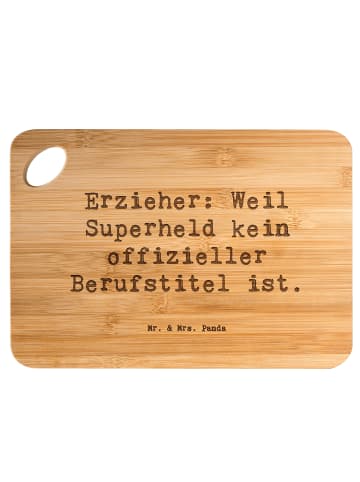 Mr. & Mrs. Panda Brett Spruch Erzieher Superheld mit Spruch in Braun