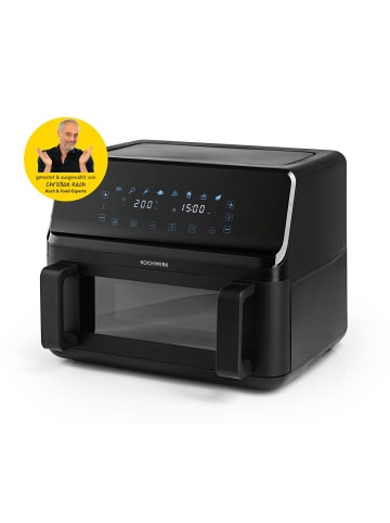 Kochwerk Heißluft-Fritteuse Vario-Doppelkammer 9l 2700W schwarz Schwarz