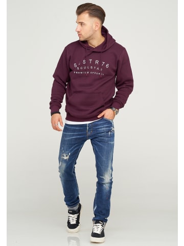 SOULSTAR Hoodie NIZZA in Burgundy