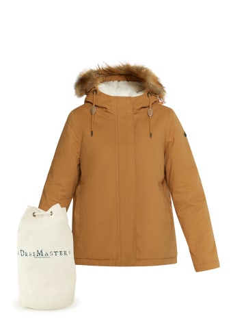 DreiMaster Vintage Winterjacke + Shopping Bag - Set in Kamel