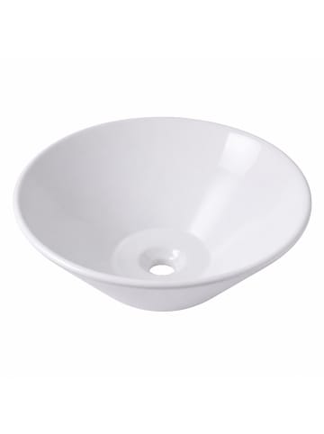 Aufsatzwaschbecken in Weiß - (H)15 x Ø41,5 cm