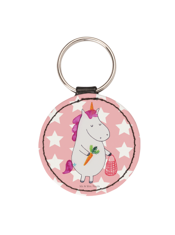 Mr. & Mrs. Panda Anhänger Einhorn Vegan ohne Spruch in Rot Pastell