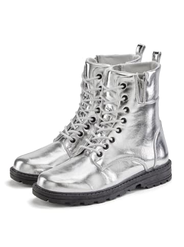 LASCANA Stiefelette in silberfarben
