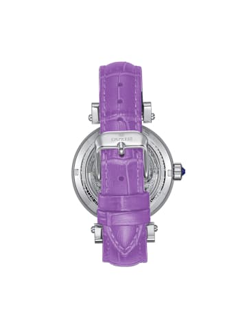 Empress Theodora Automatikuhr mit Lederarmband in Silver/Purple