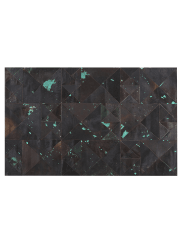 Beliani Kurzflor ATALAN in Braun/Blau - (W) 140 x (H) 0.6 x (L) 200 cm