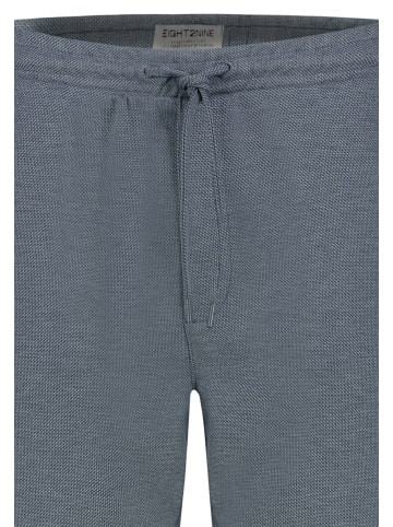 Eight2Nine Casual Freizeithose elastischer Bund Kordelzug in Blau