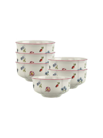 Villeroy & Boch 6er Set Dessertschalen Petite Fleur ø 11,7 cm weiß in weiß