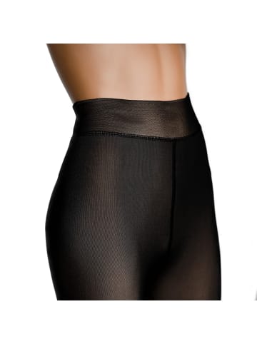 COFI 1453 Thermoleggings mit Innenfutter für Damen - wärmende Leggings in Schwarz