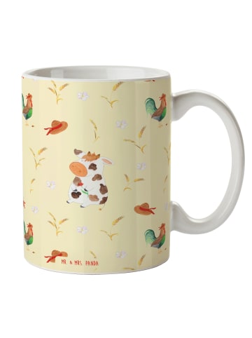 Mr. & Mrs. Panda Tasse Kuh ohne Spruch in Gelb
