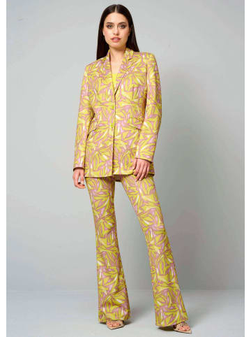 Alba Moda Blazer mit grafischem Print in beige / limette