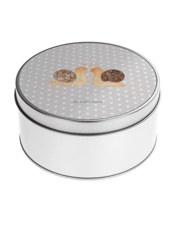 Mr. & Mrs. Panda Erinnerungsbox Schnecken Liebe ohne Spruch in Grau Pastell