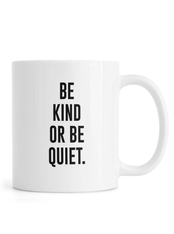 Juniqe Tasse "Be Kind" in Schwarz & Weiß