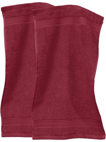 Erwin Müller Frottier Gästetuch 2er-Pack Friedrichshafen in bordeaux