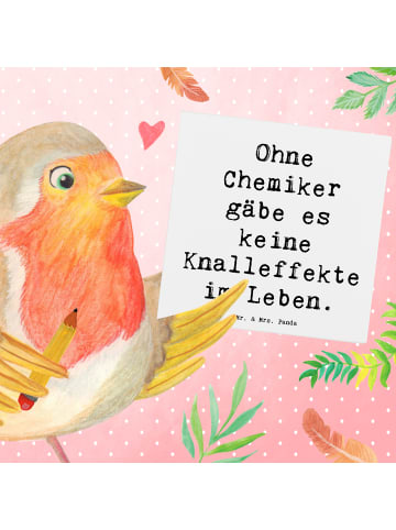 Mr. & Mrs. Panda Klappkarte Spruch Chemiker Knalleffekte mit Spruch in Weiß