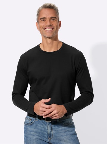 Sieh an! Langarmshirt in schwarz