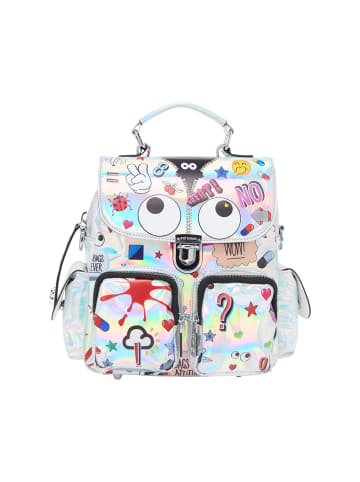 myMo Women Backpack in Silver Multicolor