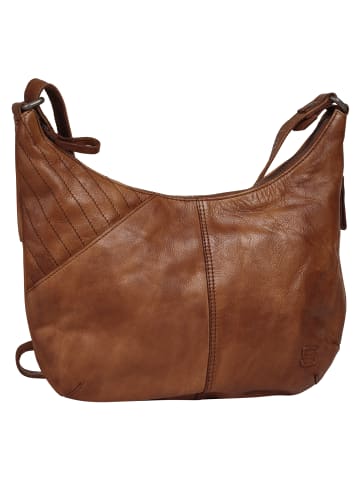 SPIKES & SPARROW Umhängetasche echt Leder in cognac