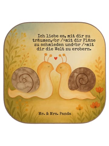 Mr. & Mrs. Panda unterleger Schnecken Liebe Design mit Spruch in Weiß