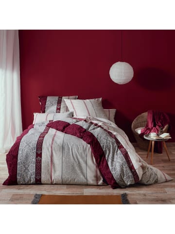 REDBEST Biber Bettwäsche in weinrot