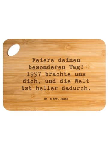 Mr. & Mrs. Panda Frühstücksbrett Spruch 1997 Geburtstag mit Spruch in Braun