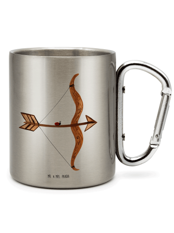 Mr. & Mrs. Panda Becher Sternzeichen Schütze ohne Spruch in Silber