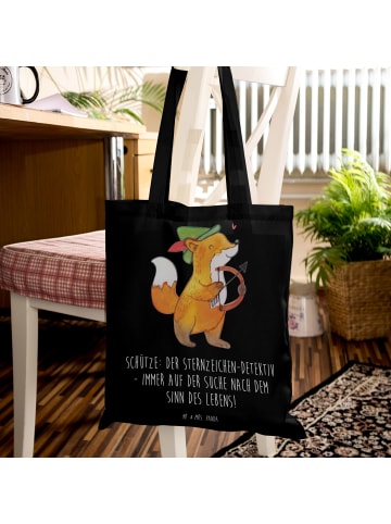 Mr. & Mrs. Panda Schultasche Schützenblick mit Spruch in Schwarz