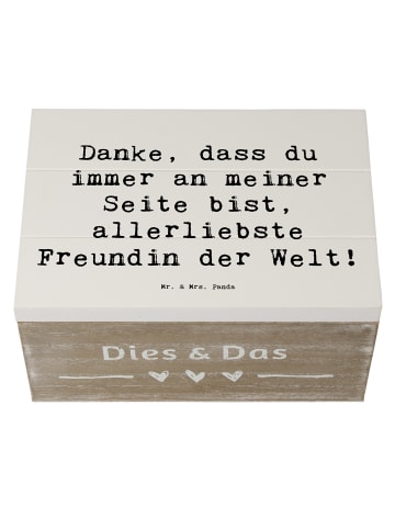 Mr. & Mrs. Panda Box Spruch Beste Freundin mit Spruch in Weiß