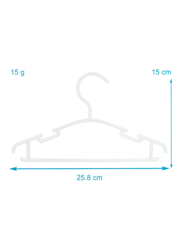 Intirilife 10x Kleiderbügel für Kinder in Weiß