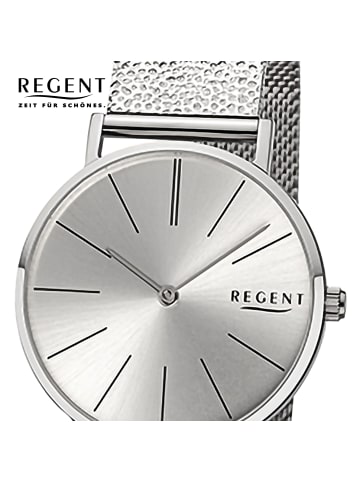 Regent Analog-Armbanduhr Regent Metallarmband silber mittel (ca. 32mm)