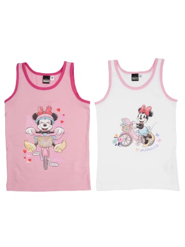 Disney 2er Pack Disney Unterhemd - Minnie Mouse in weiss/rosa