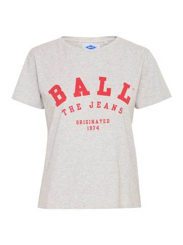 BALL Kurzarm-Bluse BAMALDINI Regular fit in Medium Grey Melange