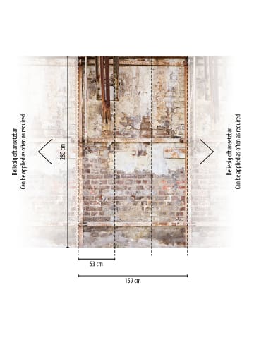 A.S. Création Tapete Urban Steel in Beige und Rostrot