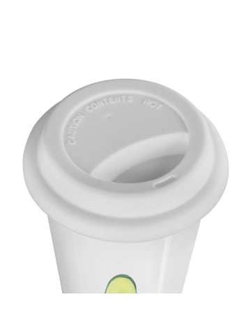 Mr. & Mrs. Panda To Go Becher Avocado Kern mit Spruch in Weiß