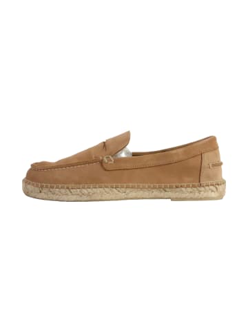 natural world Leder-Mokassin Beige