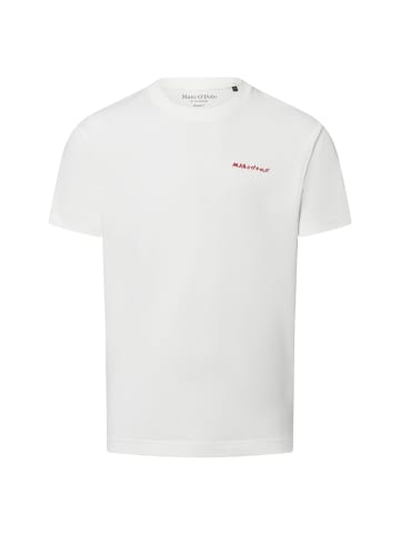Marc O'Polo T-Shirt in weiß bordeaux - 0001