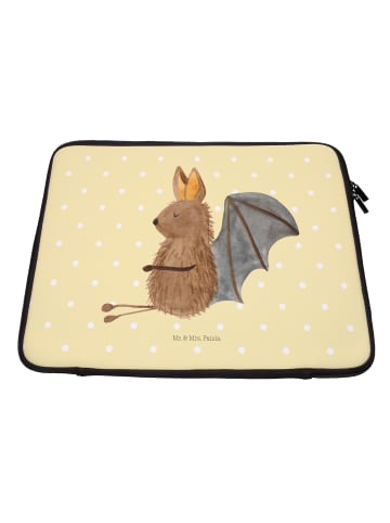Mr. & Mrs. Panda Laptoptasche Fledermaus Sitzen ohne Spruch in Gelb Pastell