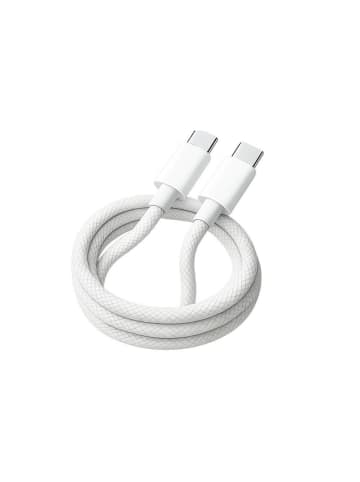 Wisam Teltech Pd Kabel E-Marker geflochten USB-C - USB-C 240W 1m weiß TCA-11