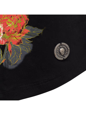 Roberto Geissini Flower T-Shirt Schwarz
