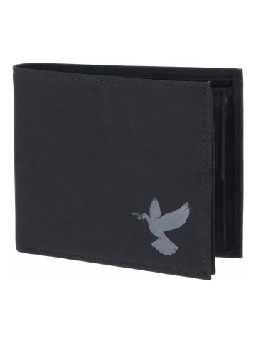 oxmox New Cryptan Geldbörse RFID Schutz 12 cm in schwarz-freedom pigeon grey