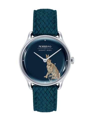 August Berg Morris & Co. Forest Hare in silver indigo