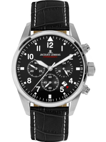 Jacques Lemans Uhr in Schwarz