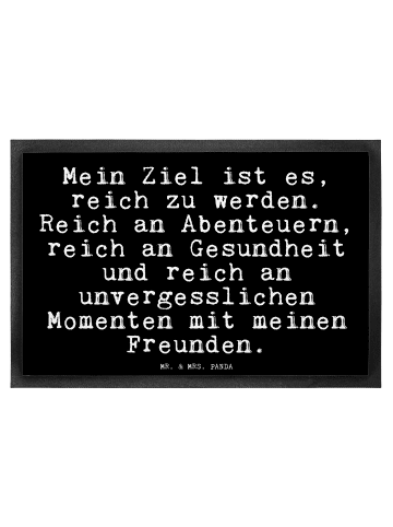 Mr. & Mrs. Panda Schmutzfangteppich Mein Ziel ist es,... mit Spruch in Schwarz