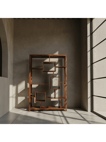 KADIMA DESIGN Bücherregal Standregal | Sheesham, 115x180cm, Massiv, Landhaus