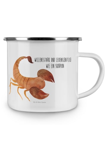 Mr. & Mrs. Panda Kaffeetasse Sternzeichen Skorpion mit Spruch in Weiß
